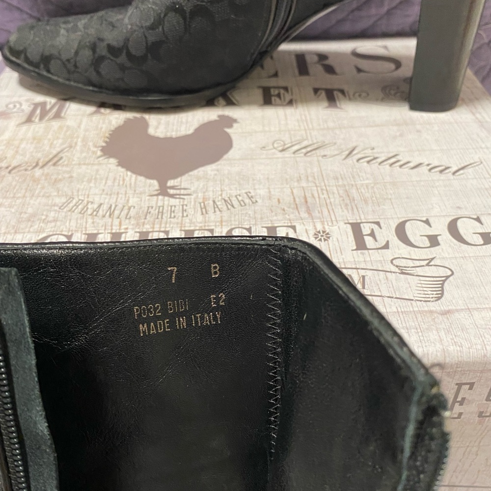 COACH Signature Booties Size 7B - Picture 6 of 7
